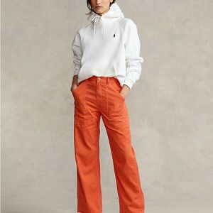 NWOT Polo Ralph Lauren Orange Twill Utility Trouser